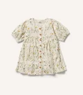 Crinkle Button Dress